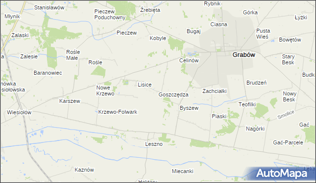 mapa Goszczędza, Goszczędza na mapie Targeo