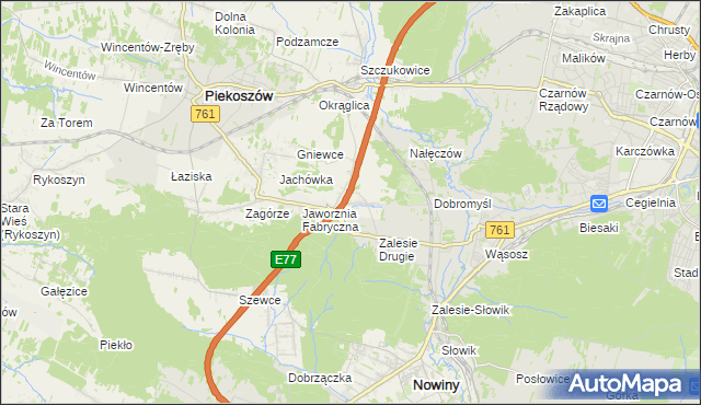 mapa Janów gmina Piekoszów, Janów gmina Piekoszów na mapie Targeo