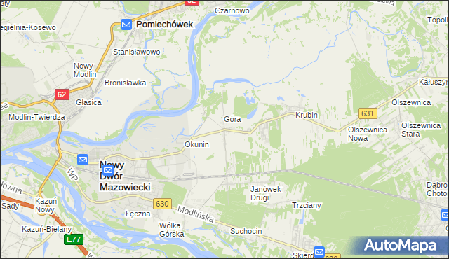 mapa Janówek Pierwszy, Janówek Pierwszy na mapie Targeo