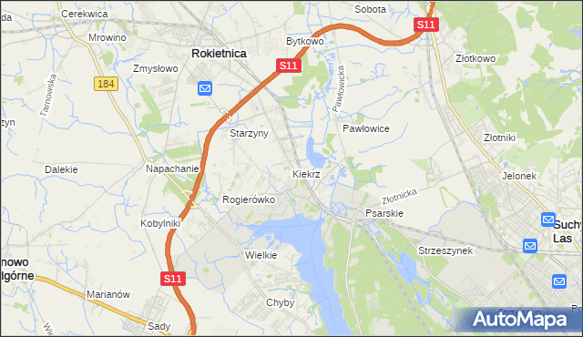 mapa Kiekrz, Kiekrz na mapie Targeo