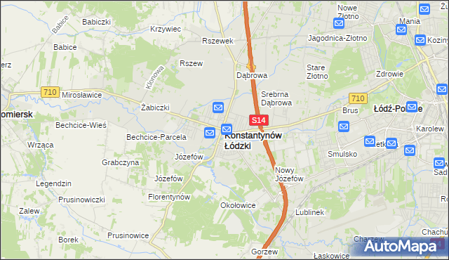 mapa Konstantynów Łódzki, Konstantynów Łódzki na mapie Targeo