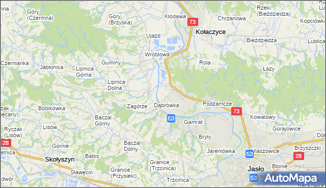mapa Krajowice, Krajowice na mapie Targeo