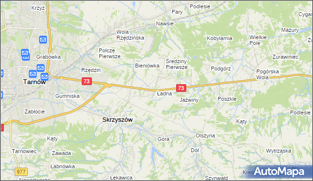 mapa Ładna, Ładna na mapie Targeo