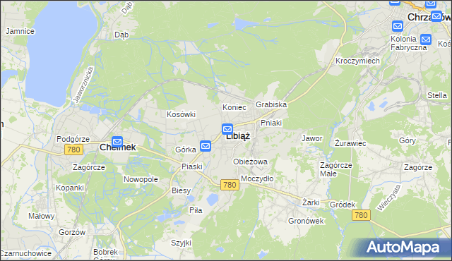 mapa Libiąż, Libiąż na mapie Targeo