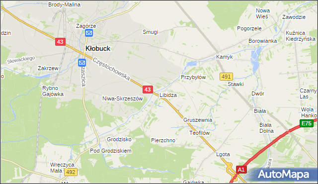 mapa Libidza, Libidza na mapie Targeo