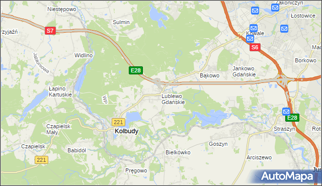 mapa Lublewo Gdańskie, Lublewo Gdańskie na mapie Targeo