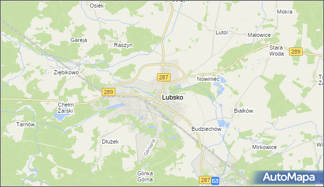 mapa Lubsko, Lubsko na mapie Targeo