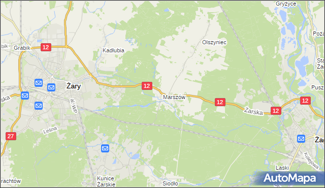 mapa Marszów, Marszów na mapie Targeo