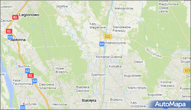 mapa Michałów-Grabina, Michałów-Grabina na mapie Targeo