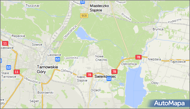 mapa Nowe Chechło, Nowe Chechło na mapie Targeo