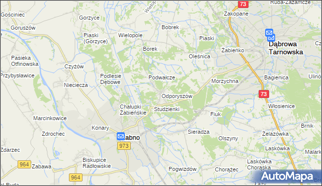 mapa Odporyszów, Odporyszów na mapie Targeo
