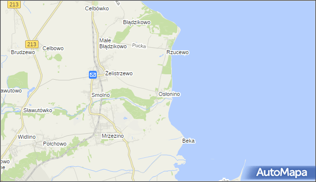 mapa Osłonino, Osłonino na mapie Targeo