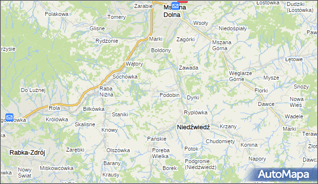 mapa Podobin, Podobin na mapie Targeo