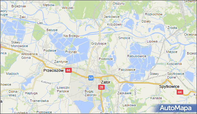 mapa Podolsze, Podolsze na mapie Targeo