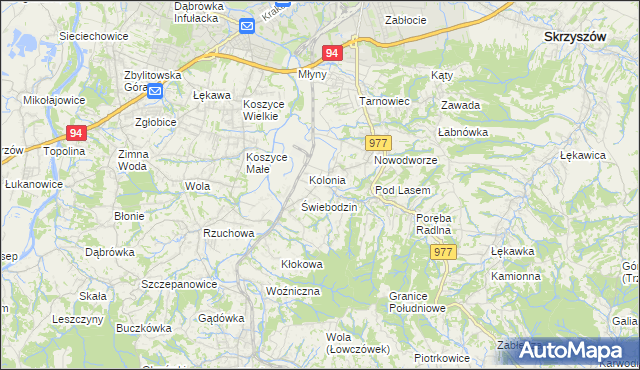 mapa Radlna, Radlna na mapie Targeo