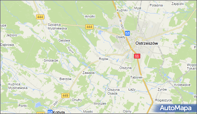 mapa Rojów, Rojów na mapie Targeo