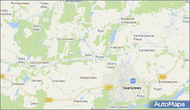 mapa Rusia, Rusia na mapie Targeo