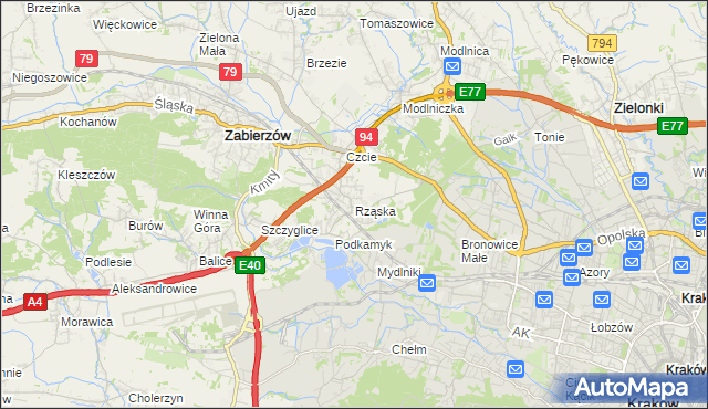 mapa Rząska, Rząska na mapie Targeo