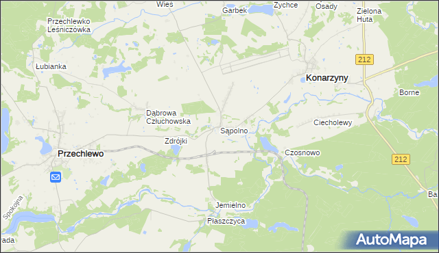 mapa Sąpolno, Sąpolno na mapie Targeo