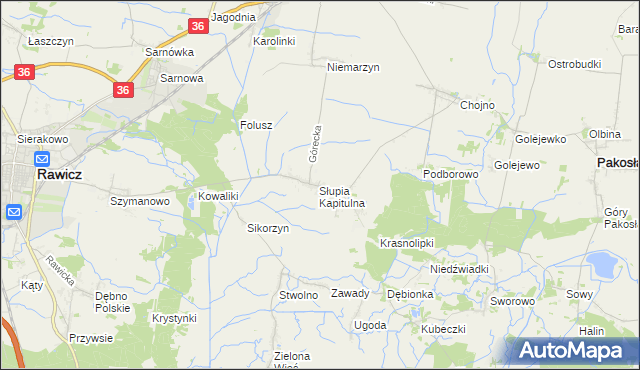 mapa Słupia Kapitulna, Słupia Kapitulna na mapie Targeo