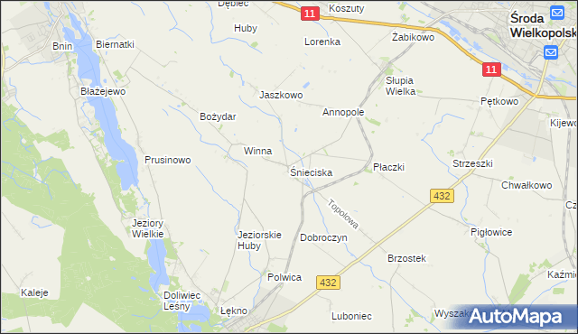 mapa Śnieciska, Śnieciska na mapie Targeo