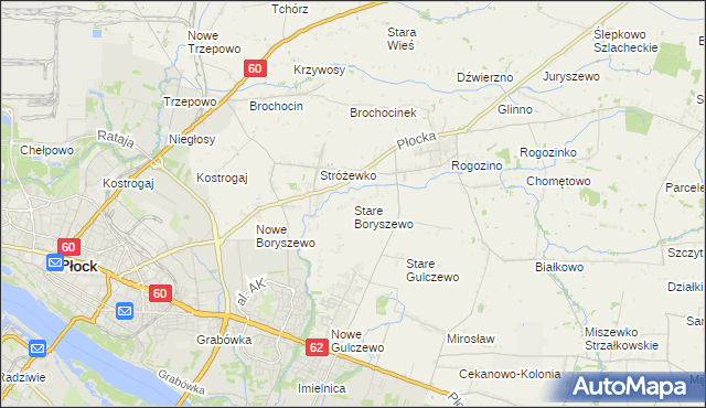 mapa Stare Boryszewo, Stare Boryszewo na mapie Targeo