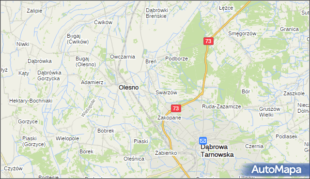 mapa Swarzów, Swarzów na mapie Targeo