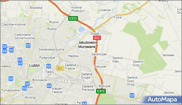 mapa Świdniczek, Świdniczek na mapie Targeo