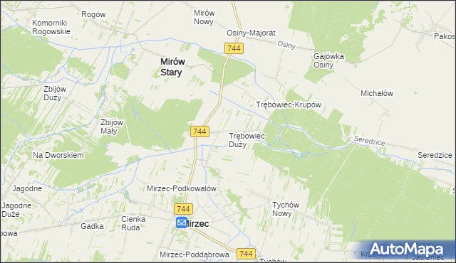 mapa Trębowiec Duży, Trębowiec Duży na mapie Targeo