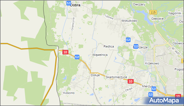 mapa Wąwelnica, Wąwelnica na mapie Targeo