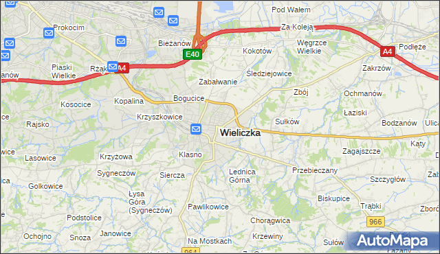 mapa Wieliczka, Wieliczka na mapie Targeo