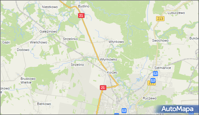 mapa Włynkówko, Włynkówko na mapie Targeo