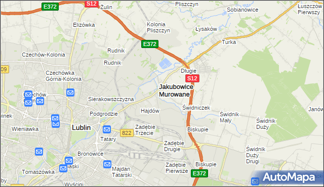 mapa Wólka powiat lubelski, Wólka powiat lubelski na mapie Targeo