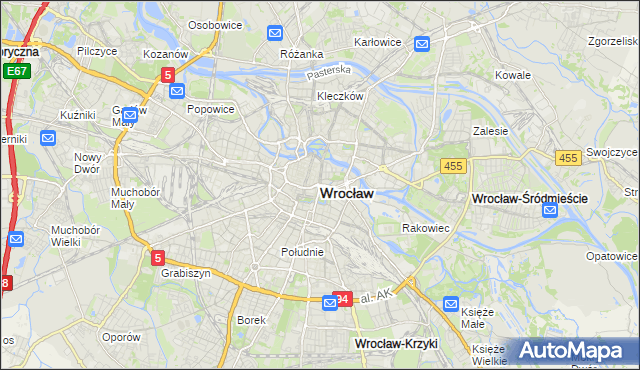 mapa Wrocławia, Wrocław na mapie Targeo