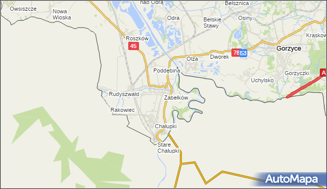 mapa Zabełków, Zabełków na mapie Targeo