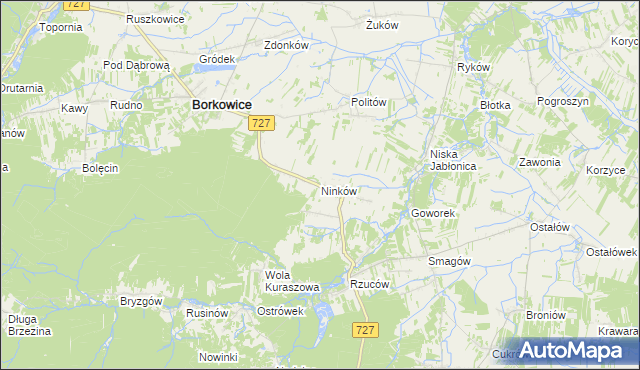 mapa Ninków, Ninków na mapie Targeo