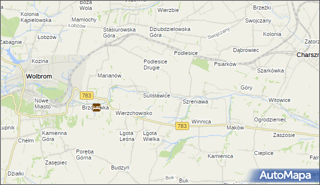 mapa Adamowice gmina Gołcza, Adamowice gmina Gołcza na mapie Targeo