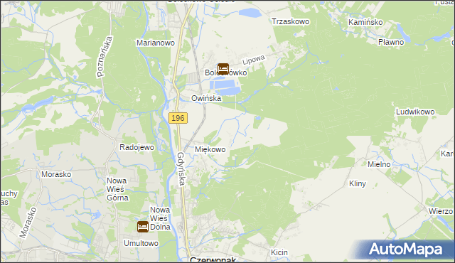 mapa Annowo gmina Czerwonak, Annowo gmina Czerwonak na mapie Targeo