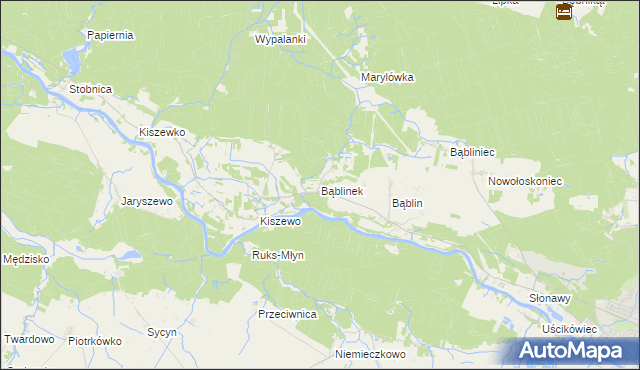 mapa Bąblinek, Bąblinek na mapie Targeo