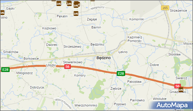 mapa Będzino, Będzino na mapie Targeo