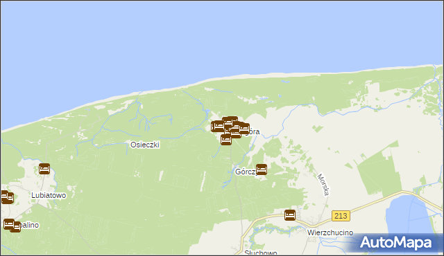 mapa Białogóra, Białogóra na mapie Targeo