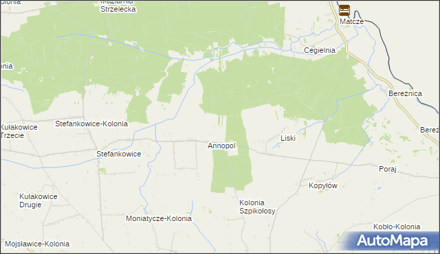 mapa Białoskóry gmina Hrubieszów, Białoskóry gmina Hrubieszów na mapie Targeo