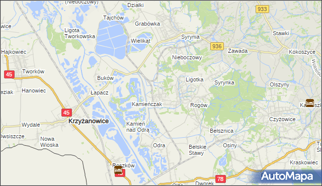 mapa Bluszczów, Bluszczów na mapie Targeo