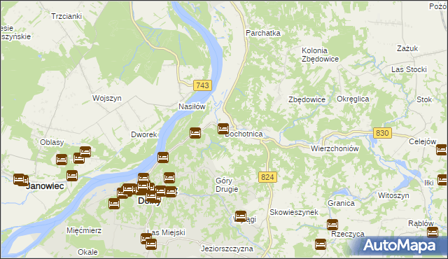 mapa Bochotnica, Bochotnica na mapie Targeo