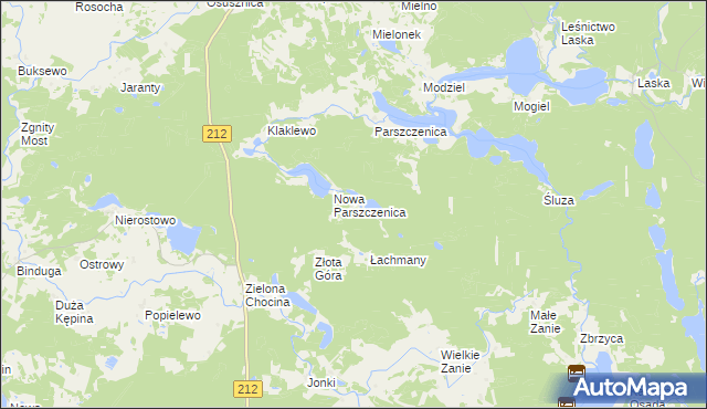 mapa Boryń gmina Konarzyny, Boryń gmina Konarzyny na mapie Targeo