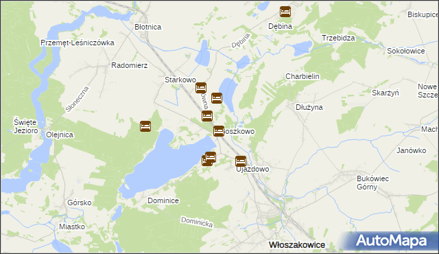 mapa Boszkowo, Boszkowo na mapie Targeo