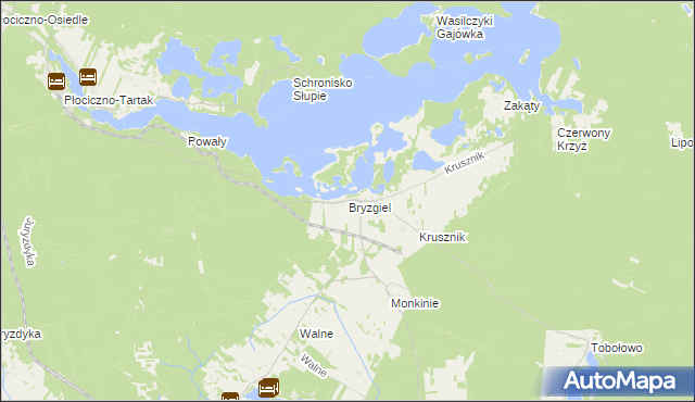 mapa Bryzgiel, Bryzgiel na mapie Targeo