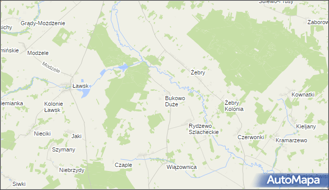 mapa Bukowo Duże, Bukowo Duże na mapie Targeo