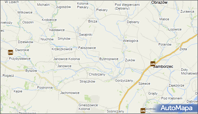 mapa Bystrojowice, Bystrojowice na mapie Targeo