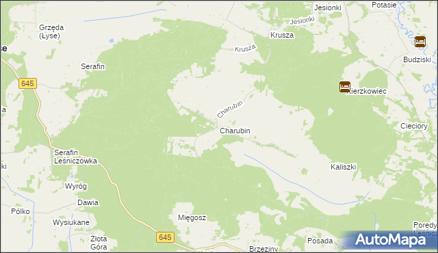 mapa Charubin, Charubin na mapie Targeo